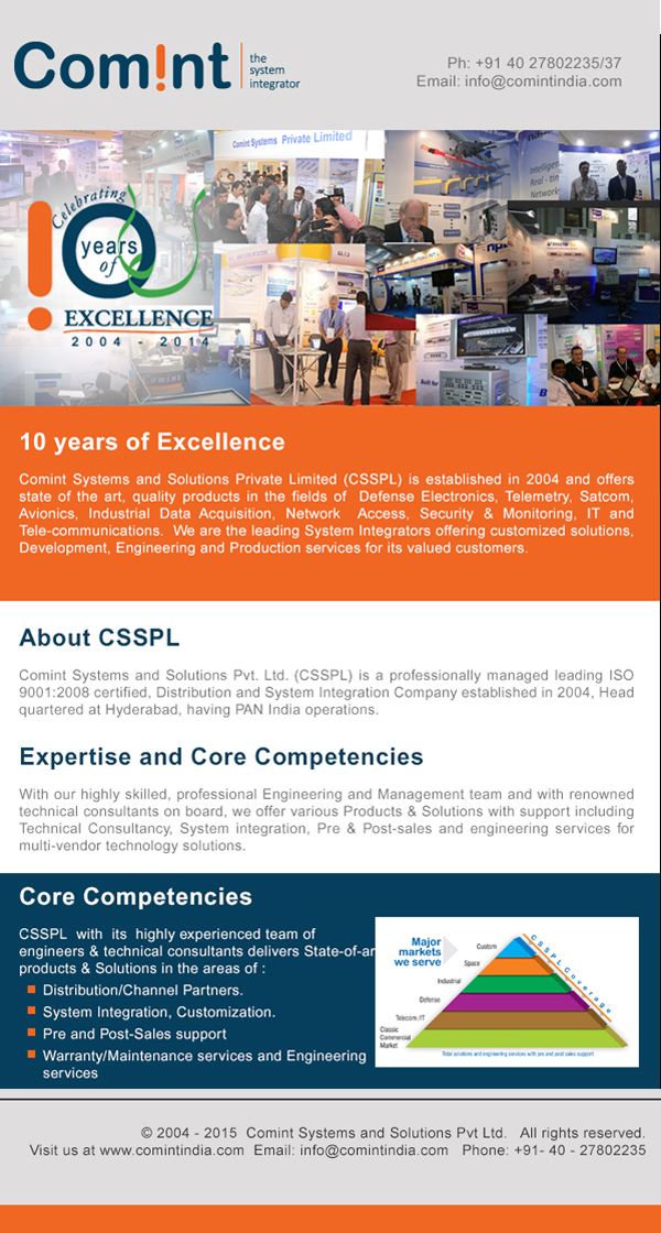 ComintIndia 10 years of Excellence